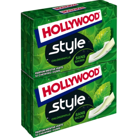 Chewing gum style spearmint HOLLYWOOD