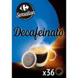 Café Dosettes Décaféiné Compatible Senseo CARREFOUR SENSATION