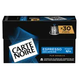 Café Capsules Espresso Décaféiné Intensité 5 Compatible Nespresso CARTE NOIRE