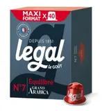 Café Capsules Espresso Equilibré Intensité 7 Compatibles Nespresso® LEGAL