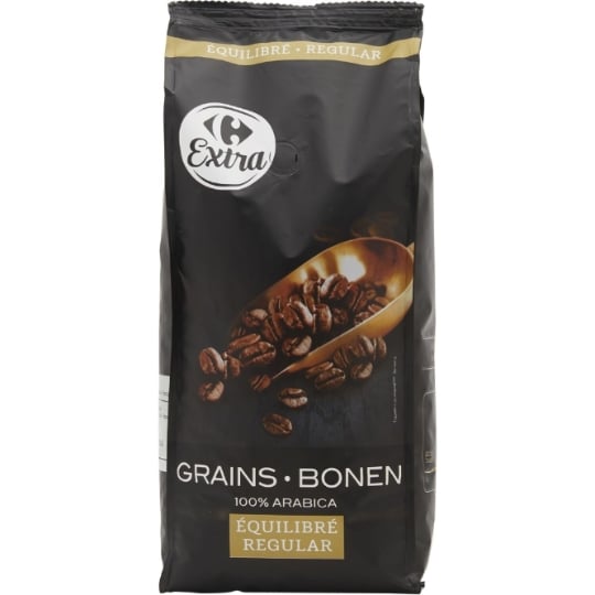 Café en Grains 100% Arabica Intensité 6 CARREFOUR EXTRA