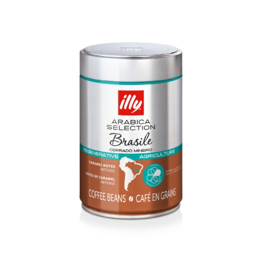 Café en Grains Arabica Sélection Brésil Cerrado Mineiro Caramel Notes Intense ILLY