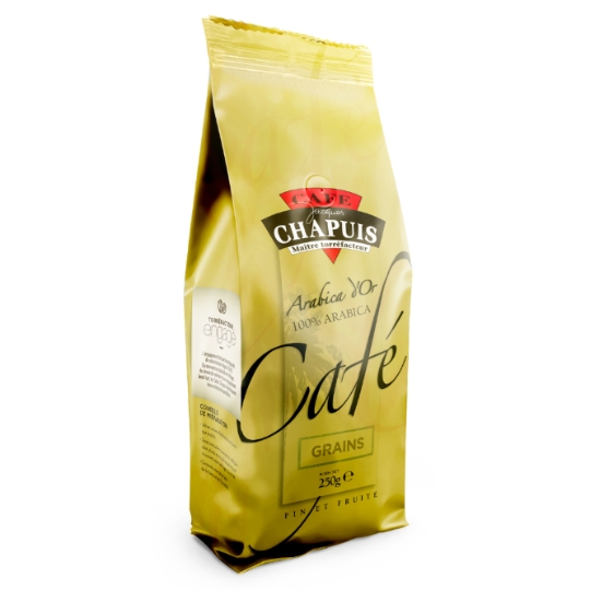 Café Grains 100% Arabica d'or grains CAFES CHAPUIS