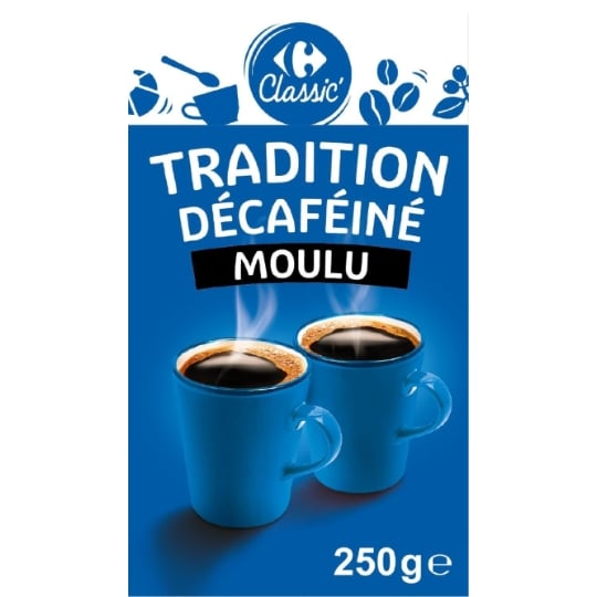 Café Moulu Décaféiné CARREFOUR CLASSIC