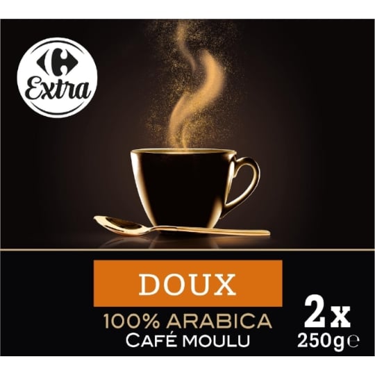 Café Moulu 100% Arabica Doux CARREFOUR EXTRA