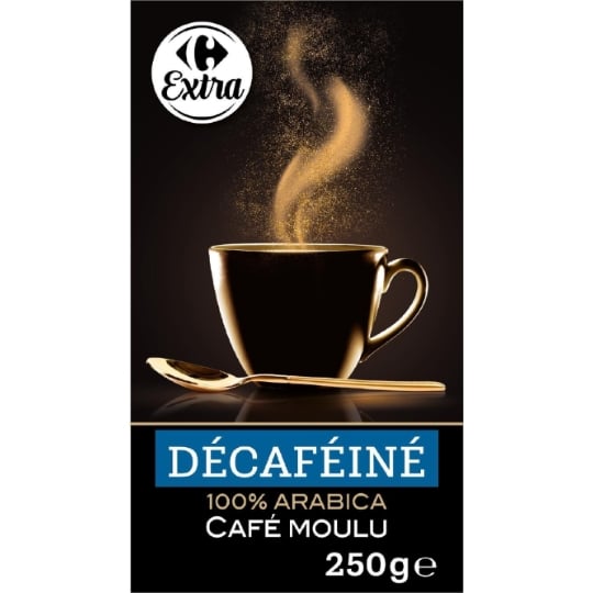Café Moulu Décaféiné 100% Arabica CARREFOUR EXTRA