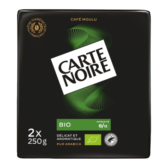 Café Moulu 100% Arabica Intensité 5 Bio CARTE NOIRE