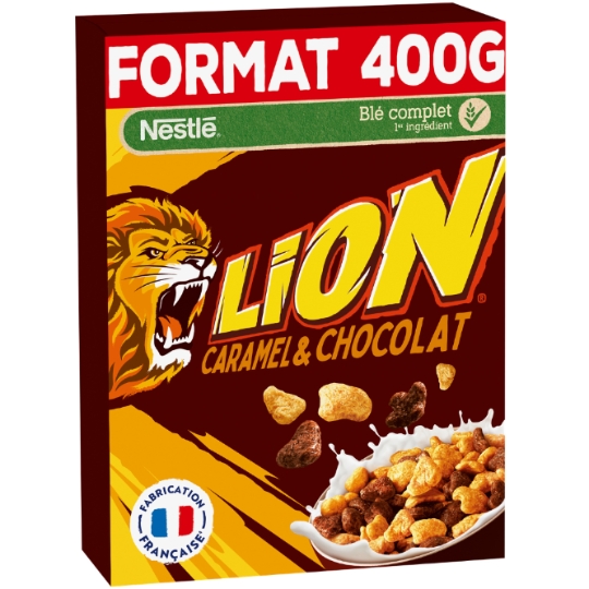 Céréales Lion Caramel et Chocolat NESTLE
