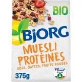 Muesli Protéines Soja, Dattes et Fruits rouges Sans Sucres Ajoutés Bio BJORG