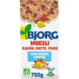 Muesli Raisin, Datte et Figue Sans Sucres Ajoutés Bio BJORG