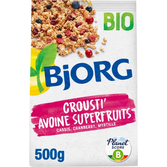 Muesli Crousti Avoine Super Fruits Bio BJORG