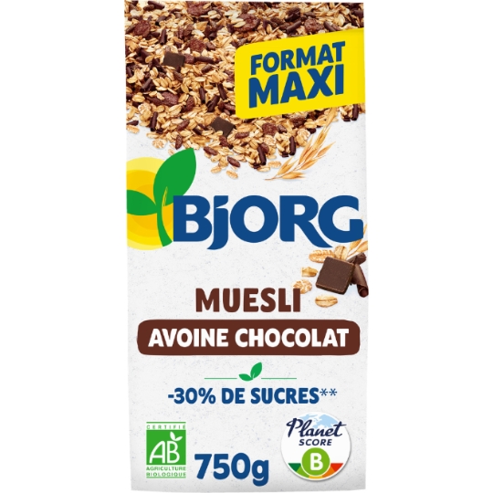 Muesli Avoine Chocolat Bio BJORG