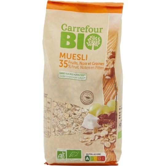 Muesli 35% Fruits, Noix et Graines Bio CARREFOUR BIO