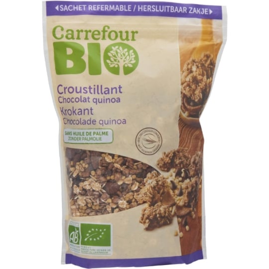Granola Croustillant Chocolat Quinoa Bio CARREFOUR BIO
