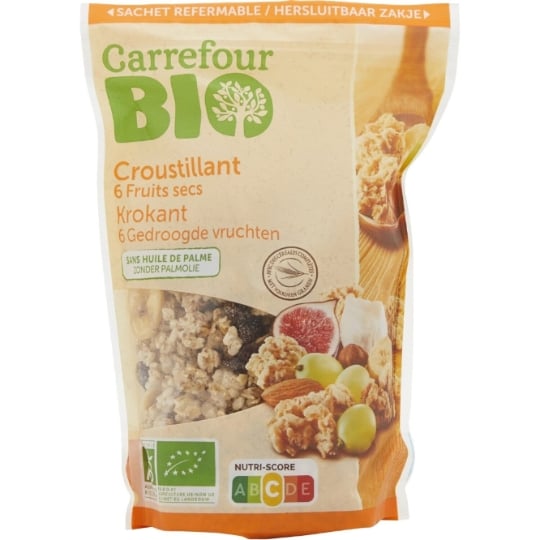 Granola Croustillant 6 Fruits Secs Bio CARREFOUR BIO
