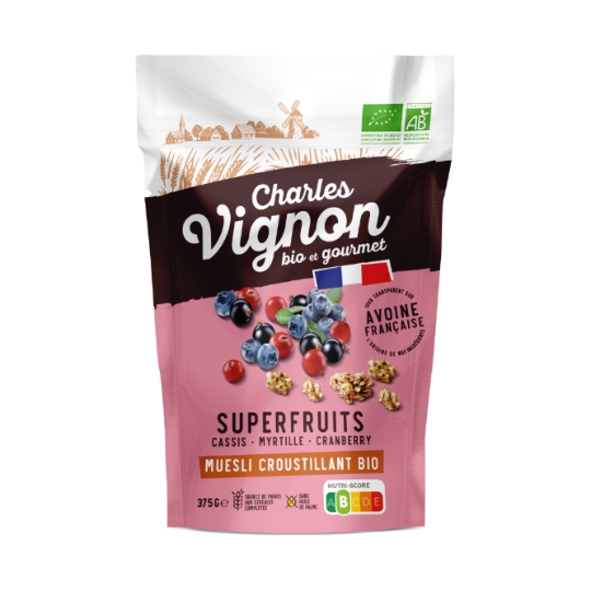 Muesli Croustillant Superfruits Bio CHARLES VIGNON