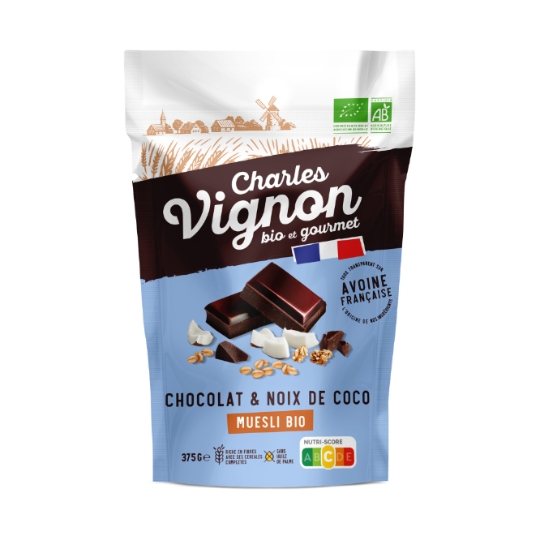 Muesli Chocolat et Noix de Coco Bio CHARLES VIGNON
