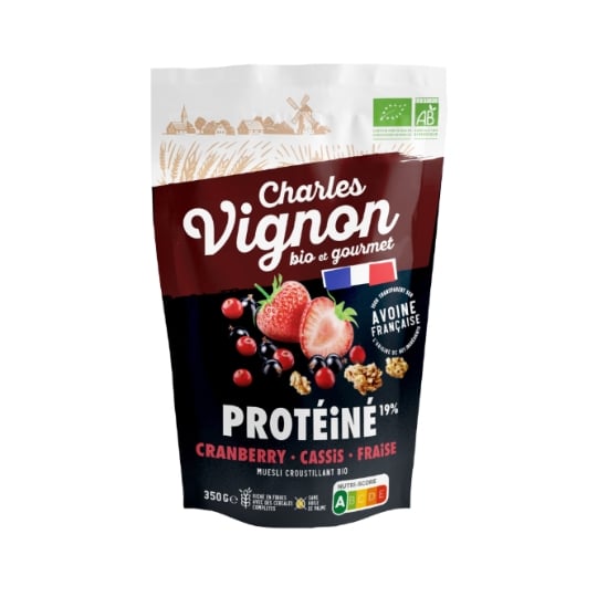 Muesli Croustillant Protéiné Fruits Bio CHARLES VIGNON