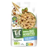 Muesli Noisettes, Raisins, Seigle Complet et Blé Bio TERRES & CEREALES BIO