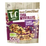 Muesli Croustillant Chia et Myrtilles Sans Gluten Bio TERRES & CEREALES BIO