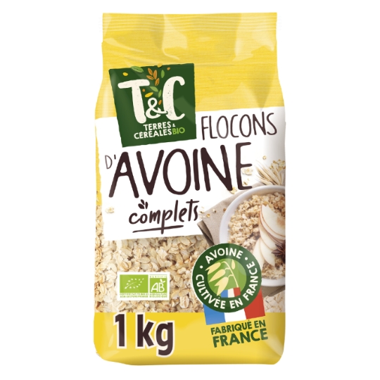 Flocons d'Avoine Complet Bio TERRES & CEREALES BIO