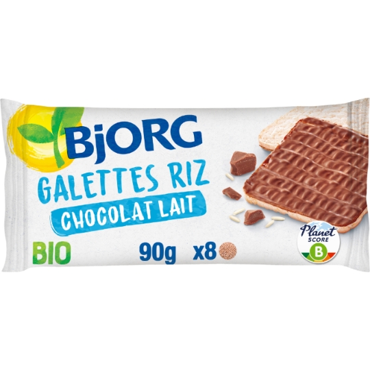 Galettes   Riz Chocolat au lait bio BJORG