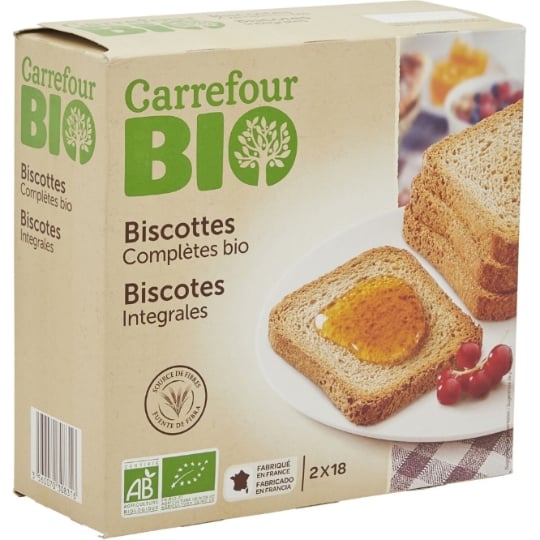 Biscottes Complètes Bio CARREFOUR BIO