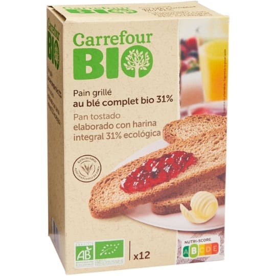 Pains Grillés Blé Complet Bio CARREFOUR BIO