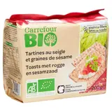 Tartines bio crackers seigle et graines de sésame CARREFOUR BIO
