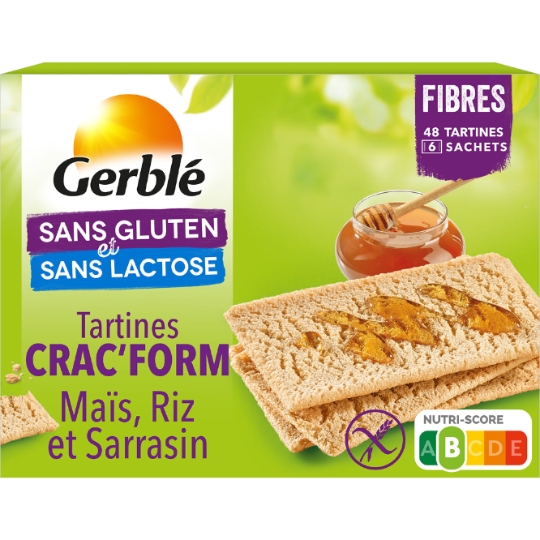 Tartine Maïs Riz Sarrasin Sans Gluten GERBLE