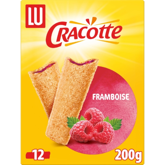 Biscottes Fourrées à la Framboise Cracotte LU