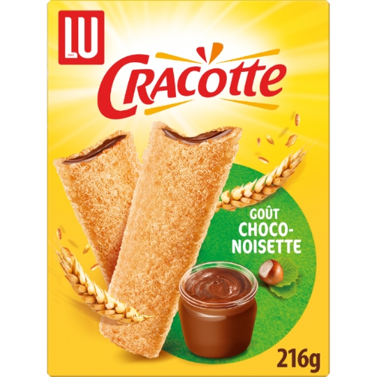 Biscottes Fourrés Choco Noisette Cracotte LU