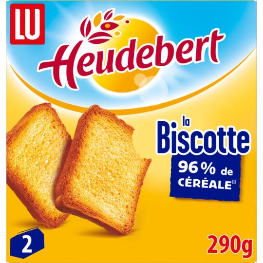Biscottes 96% de Céréales Heudebert LU