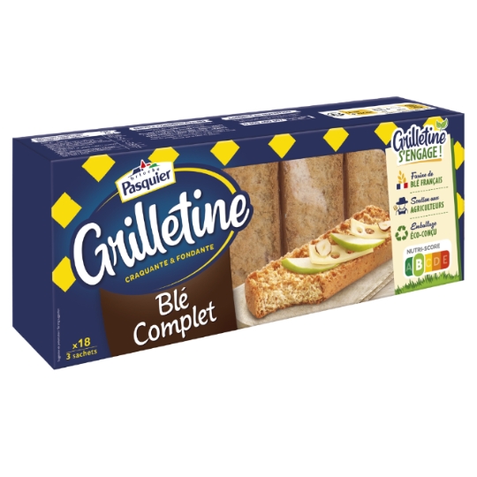 Pains Grillés Grilletines au Blé Complet PASQUIER