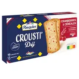 Crousti Déj Biscottes cranberries et céréales PASQUIER