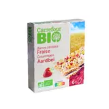 Barres de céréales fraise CARREFOUR BIO
