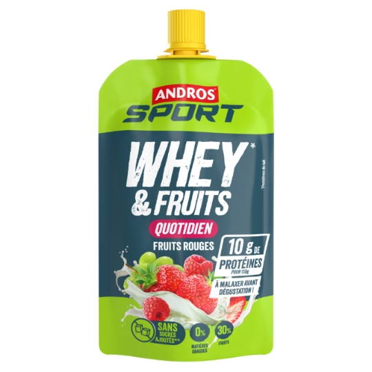 Compote Proteinées Whey & Fruits Quotidien Fruits rouge ANDROS SPORT