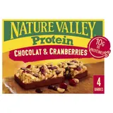 Barres Céréales Protein Chocolat et Cranberries Sans Gluten NATURE VALLEY