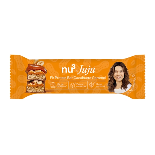 Barre protéinée caramel cacahuètes NU3