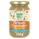 Beurre de Cacahuètes Crunchy Bio JARDIN BIO ETIC