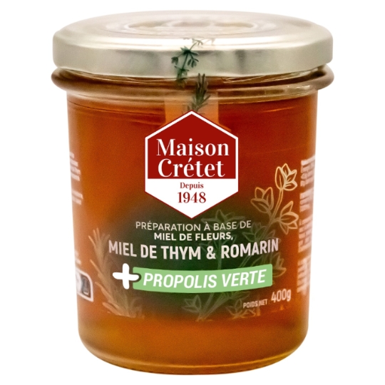 Miel De Thym Romarin et Propolis Verte MAISON CRETET