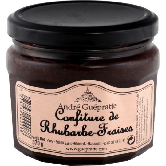 Confiture rhubarbe fraises ANDRE GUEPRATTE