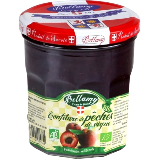 Confiture Pêches de Vigne Bio BELLAMY CONFITURES