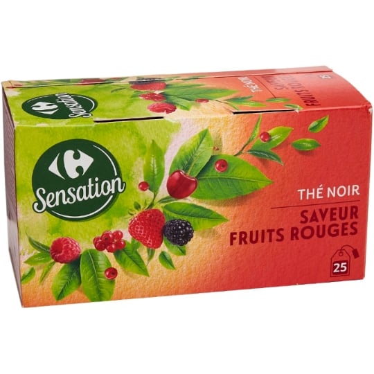 Thé Noir Fruits Rouges CARREFOUR SENSATION