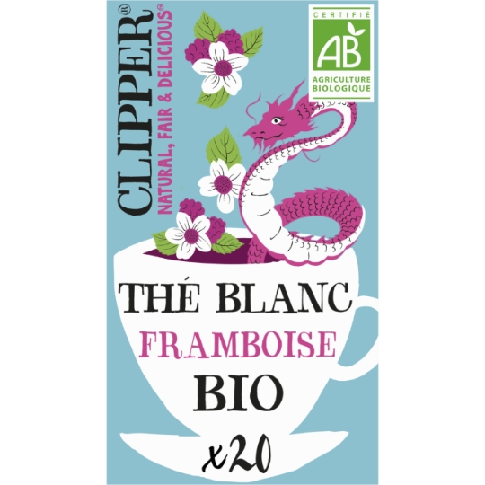 Thé Blanc à la framboise Bio CLIPPER