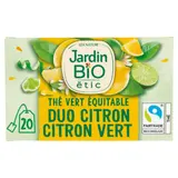 Thé Vert équitable duo citron jaune et citron vert bio JARDIN BIOLOGIQUE