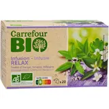 Infusion Feuille d'Oranger Verveine et Aubépine Relax Bio CARREFOUR BIO