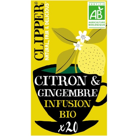 Infusion Citron Gingembre Bio CLIPPER