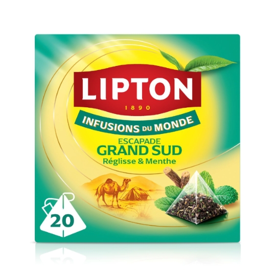 Infusion du Monde Grand Sud, Réglisse et Menthe LIPTON