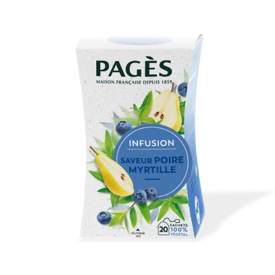 Infusion Saveur Poires Myrtilles PAGES